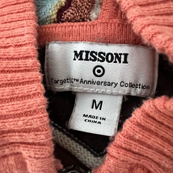 Missoni x Target Zig Zag Chevron Print Girl’s Hooded Zipper Sweater Size M - Picture 3 of 6